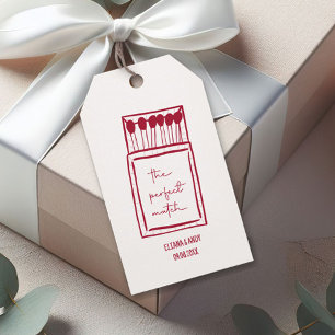 Étiquettes-cadeau Le Parfait Match Doodle Matchbook Wedding Favor