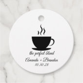 Étiquettes Cadeau Le parfait mélange de Merci Mariage café (Devant)