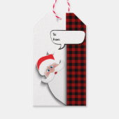 Étiquettes-cadeau Le Père Noël avec la bulle de la parole (Devant)