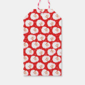 Étiquettes-cadeau Le Père Noël en Casquette rose Noël (Dos)