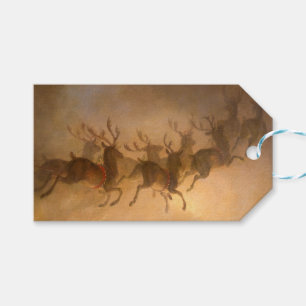 Étiquettes-cadeau Le renne du Père Noël par William Holbrook Beard