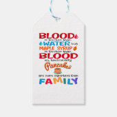 Étiquettes-cadeau Le sang est plus épais que l'eau, mais le sirop d' (Devant)