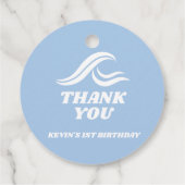 Étiquettes Cadeau Le Surf Anniversaire, Le Big One (Dos)