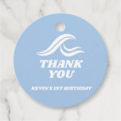 Étiquettes Cadeau Le Surf Anniversaire, Le Big One (Devant)