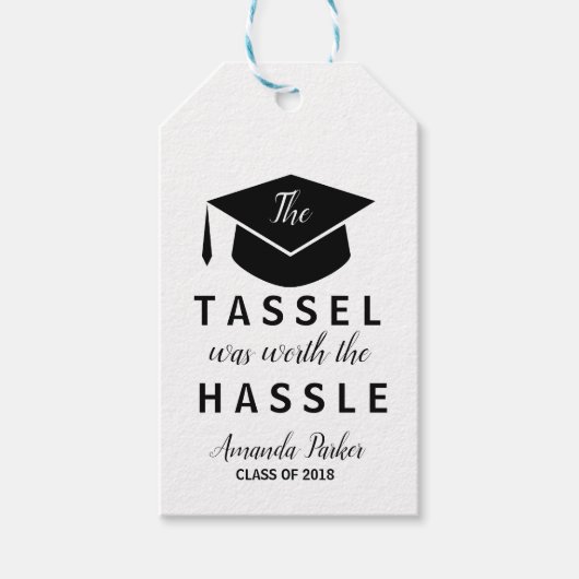 Étiquettes-cadeau Le Tassel valait le chapeau Hassle (Devant)