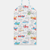 Étiquettes-cadeau Le temps vole Avion Hélicoptère Anniversaire Merci (Dos)