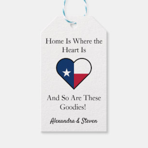 Étiquettes-cadeau Le Texas, la maison, c'est là où est le cœur