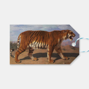 Étiquettes-cadeau Le tigre sauvage à la proie (par Rosa Bonheur)