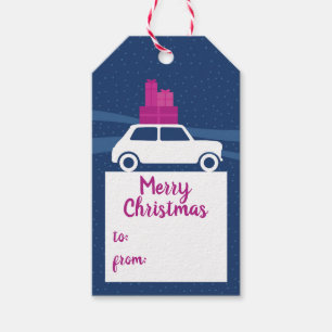 Étiquettes-cadeau Le trafic de Noël de Mini Cooper