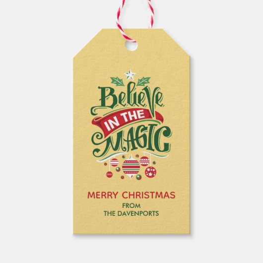 Étiquettes-cadeau Le Typographe du Magic Christmas (Devant)