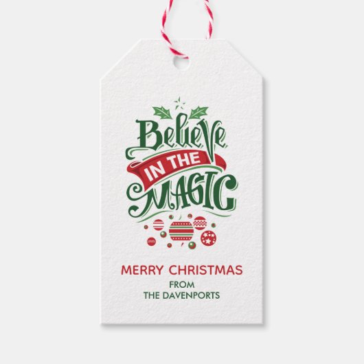 Étiquettes-cadeau Le Typographe du Magic Christmas (Devant)