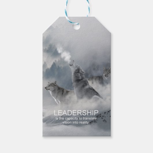 Étiquettes-cadeau leadership motivation inspiration citation (Devant)