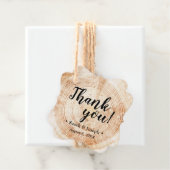 Étiquettes Cadeau L'écorce Mariage rustique merci (En situation)