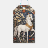 Étiquettes-cadeau L'Élégant William Morris Inspiré Cheval Blanc (Devant)