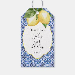 Étiquettes-cadeau Lemon méditerranéen et spécialité florale
