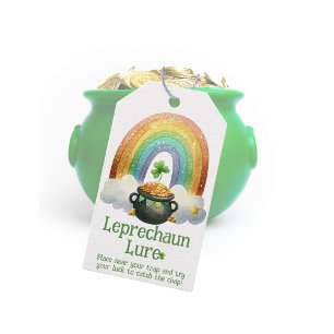 Étiquettes-cadeau Leprechaun Lure, appât Jour de la Saint Patrick pi