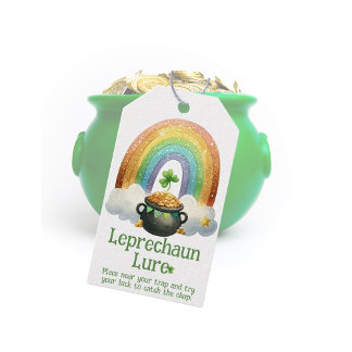 Étiquettes-cadeau Leprechaun Lure, appât Jour de la Saint Patrick pi