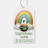 Étiquettes-cadeau Leprechaun Lure, appât Jour de la Saint Patrick pi (Devant)