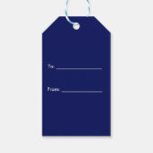 Étiquettes-cadeau L'équipe de Jersey de sports Blue Navy (Dos)