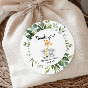 Étiquettes Cadeau Les animaux mignons baby shower neutre pour le gen