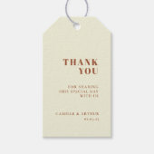 Étiquettes-cadeau les années 70 Mariage rétro inspiré (Devant)