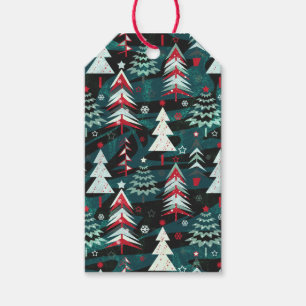 Étiquettes-cadeau Les arbres de Noël.