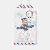 Étiquettes-cadeau Les Aventures de l'Avion de Petit Ours Commencent  (Dos)