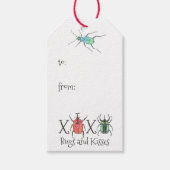 Étiquettes-cadeau Les baisers et les bogues de Valentine (Devant)
