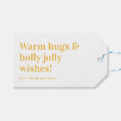 Étiquettes-cadeau Les bras chauds | Noël mou (Devant (Horizontal))