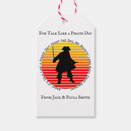 Étiquettes-cadeau Les Buccaneers à vapeur parlent comme une journée (Devant)