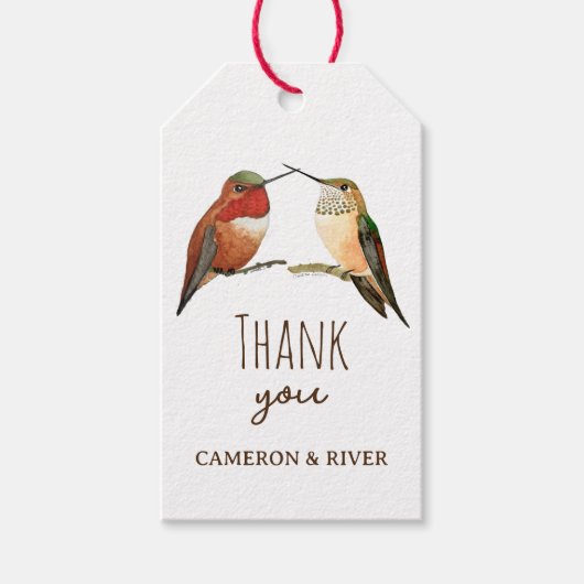 Étiquettes-cadeau Les colibris de Merci Allen (Devant)