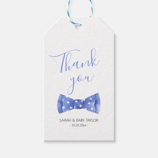 Étiquettes-cadeau Les faveurs du Baby shower Merci (Devant)