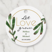 Étiquettes Cadeau Les Feuilles verts laissent l'amour grandir le Mer (Devant)