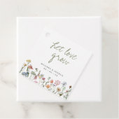 Étiquettes Cadeau Les Fleurs sauvages rustiques laissent l'amour pou (En situation)