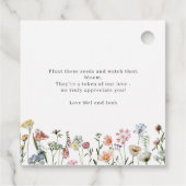 Étiquettes Cadeau Les Fleurs sauvages rustiques laissent l'amour pou (Dos)