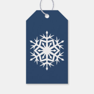 Étiquettes-cadeau Les flocons de neige d'hiver dans la liste des cad