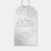 Étiquettes-cadeau Les flocons d'hiver Silver (Devant)