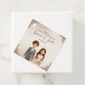 Étiquettes Cadeau Les jeunes mariés Merci Favorisent le mariage (En situation)