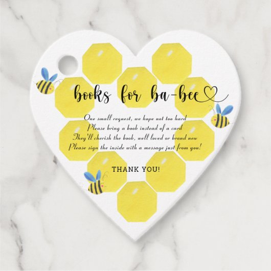 Étiquettes Cadeau Les livres d'abeilles pour le billet bébé (Devant)