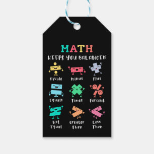 Étiquettes-cadeau Les maths vous gardent en équilibre