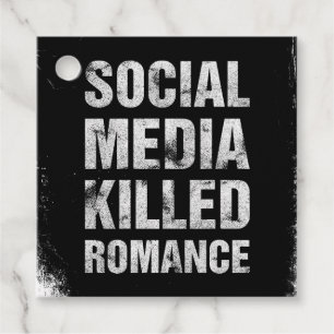 Étiquettes Cadeau Les médias sociaux ont tué Romance