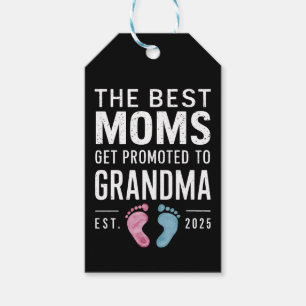 Étiquettes-cadeau Les Meilleures Mamans Sont Promues Grand-Mère Ét 2