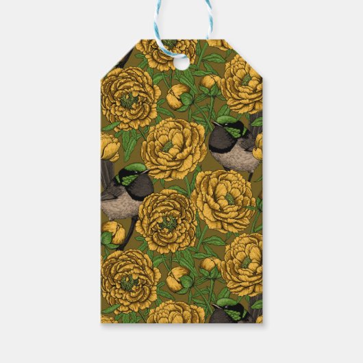 Étiquettes-cadeau Les pivoines et les brunes (Devant)