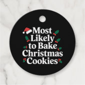 Étiquettes Cadeau Les plus susceptibles de cuire des cookies de Noël (Devant)