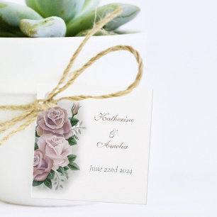 Étiquettes Cadeau Lesbiennes mariées Regency roses roses roses