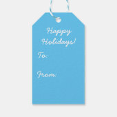 Étiquettes-cadeau ‘Let it Snow’ Snowman avec chapeau supérieur (Dos)