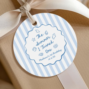 Étiquettes Cadeau L'été où j'ai eu un an Fête d'anniversaire