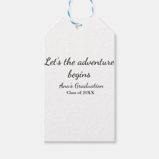 Étiquettes-cadeau lets the adventure begins graduation class of 20XX