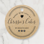 Étiquettes Cadeau lettrage de boulangerie sur mesure (Dos)