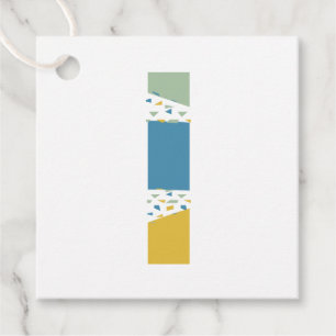 Étiquettes Cadeau Lettre Abstraite moderne L Monogramme Personnalisé